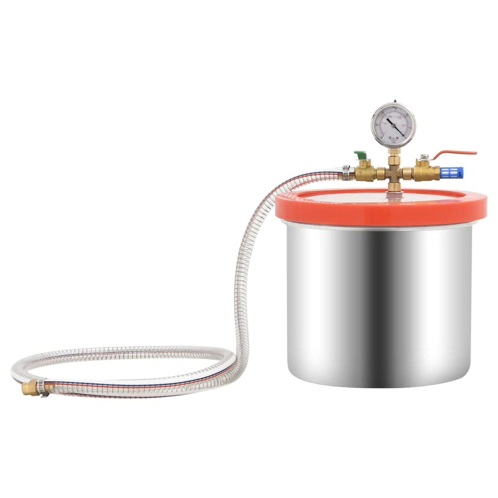 vidaXL Vakuumkammer mit Pumpe 7,4 L Edelstahl 3,5 CFM