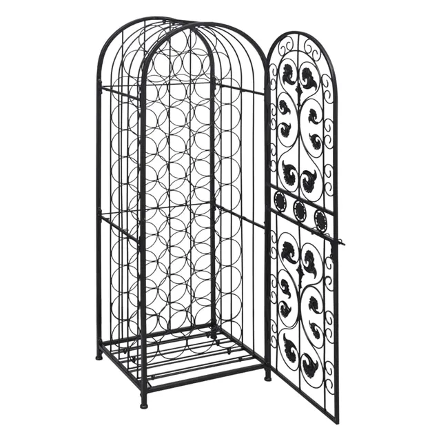 vidaXL Flaschenregal 45 Flaschen Metall 45x35,7x133,5 cm