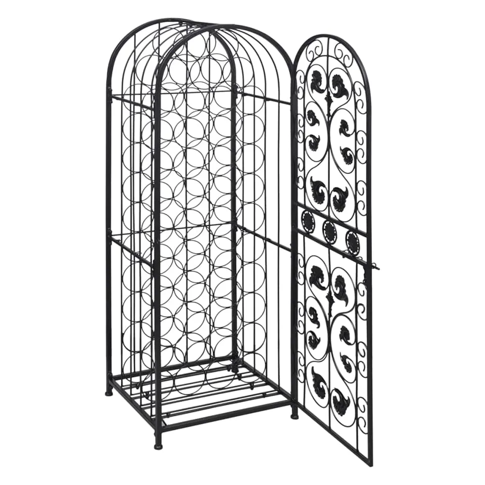 vidaXL Flaschenregal 45 Flaschen Metall 45x35,7x133,5 cm