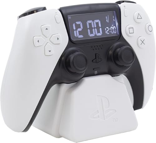 Paladone Homeware PlayStation PS5 Controller Wecker Weiß Datum
