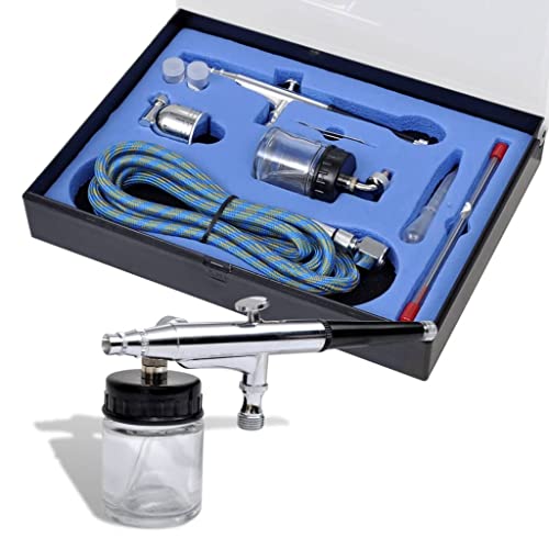 vidaXL Heimwerkerbedarf Airbrush-Set Glasbehälter 0,5 mm