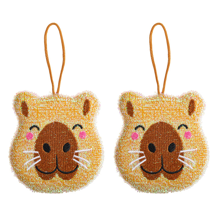 Kikkerland Home Capybara Scheuerschwamm 2er Set Küche