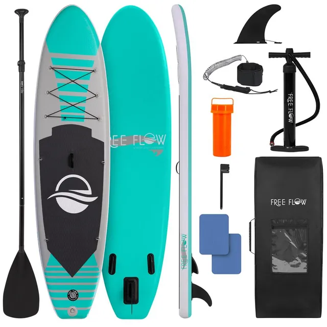 Serenelife SUP Board aufblasbar 320cm Teal mit Paddel