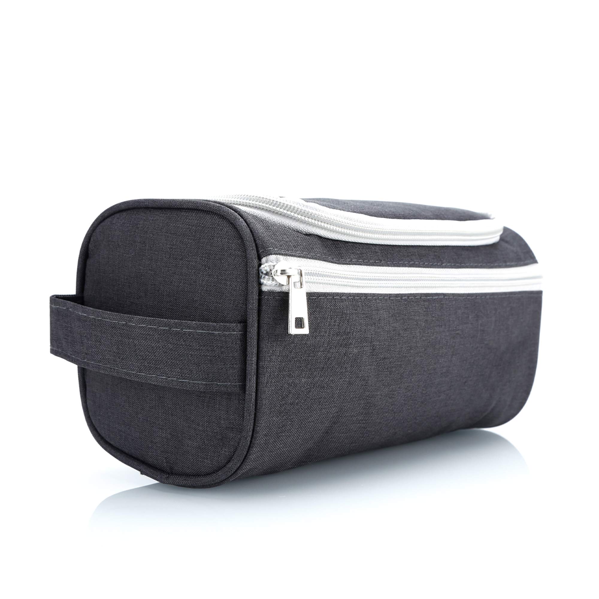 Intirilife Reisetasche Grau 24x12x12cm Polyester mit Reißverschluss