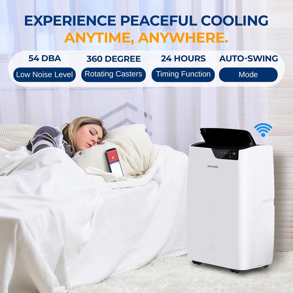Serenelife Portable AC Klimaanlage Heizung 12000 BTU Weiß