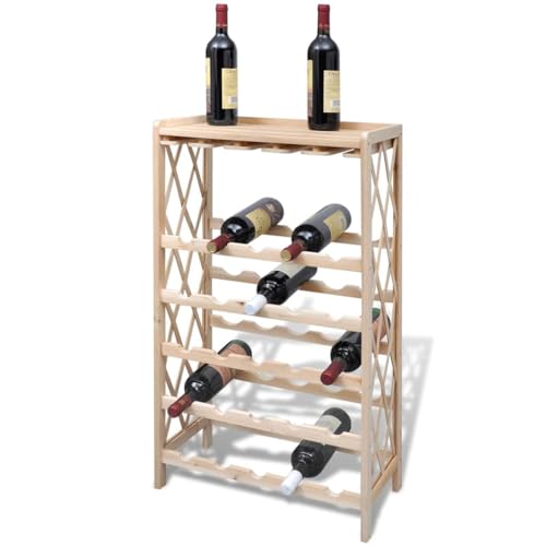 vidaXL Weinregal 25 Flaschen Massivholz Tanne 50x24,7cm