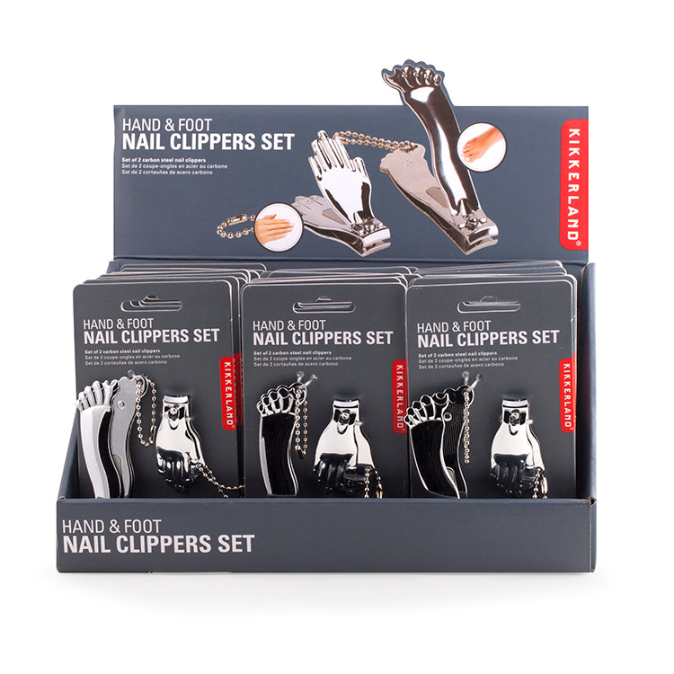 Kikkerland Tools Hand Fuß Nagelknipser Set Silber