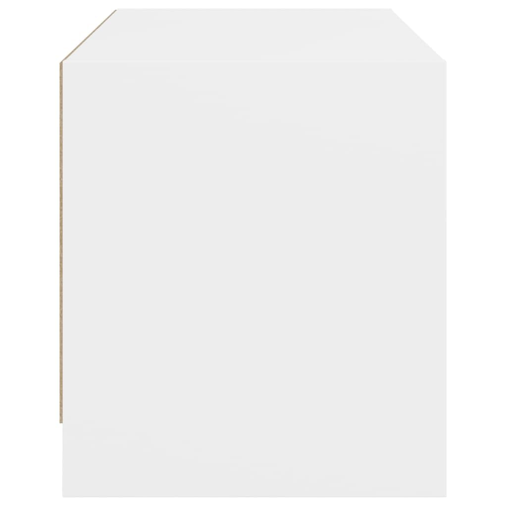 vidaXL TV-Schrank Glastüren Weiß 68x37x42 cm Lowboard