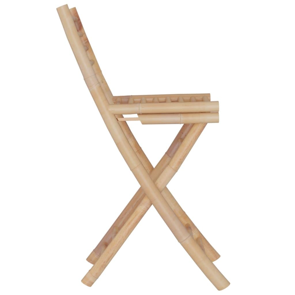 vidaXL Bar Set 3-TLG. Bambus Gartentheke mit Dach