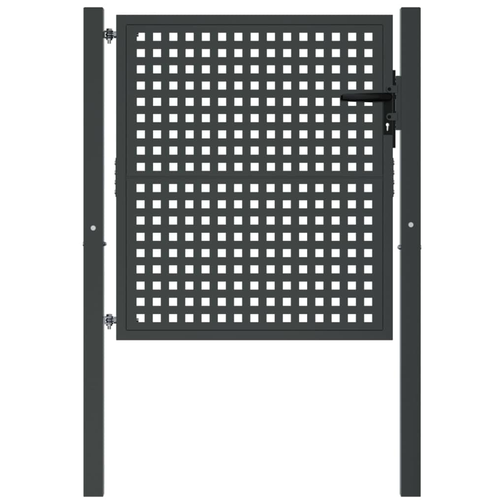 vidaXL Gartentor 100x100 Tor Anthrazit Stahl