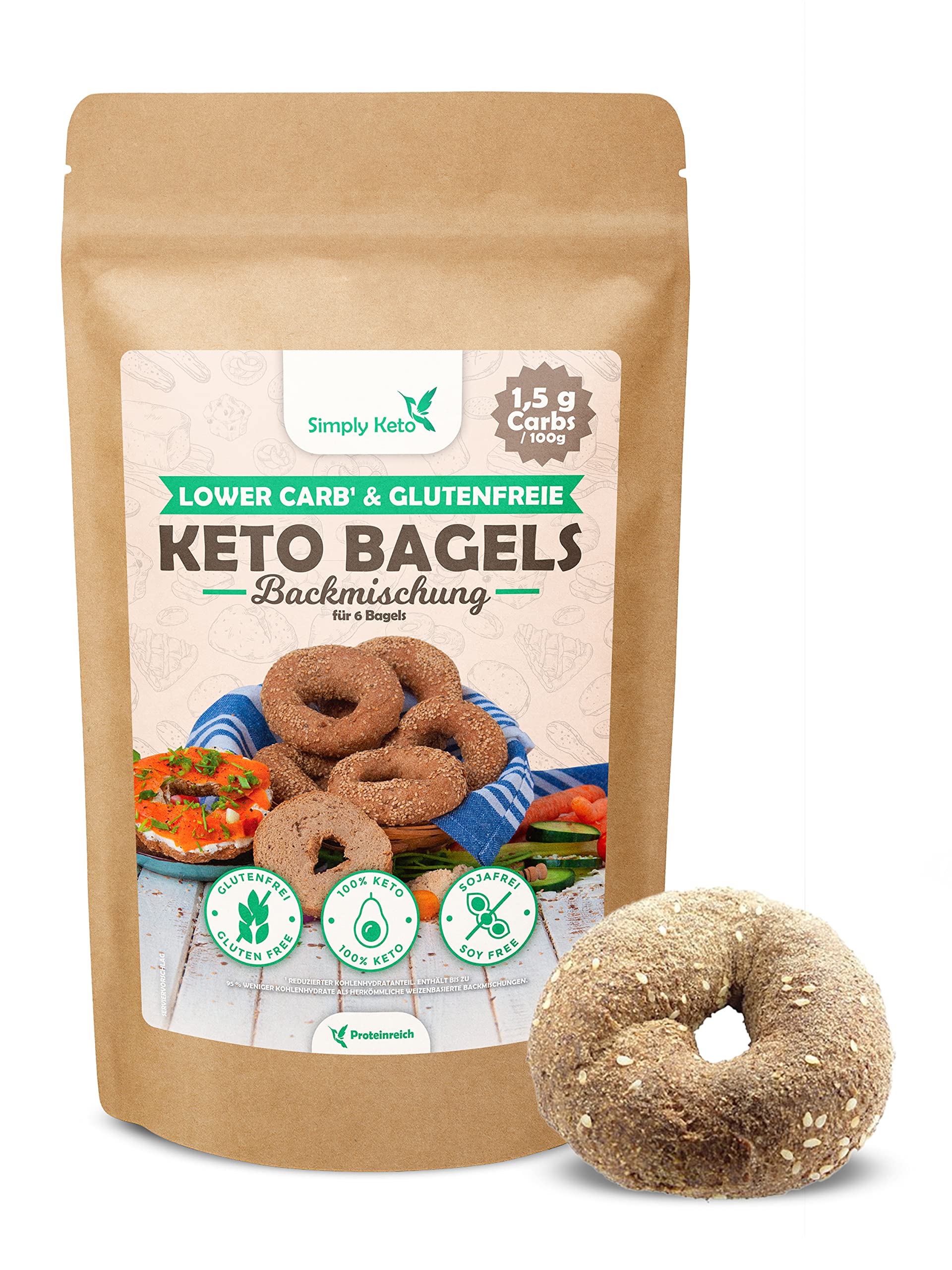 Keto Lower Carb Bagel Backmischung 335g glutenfrei