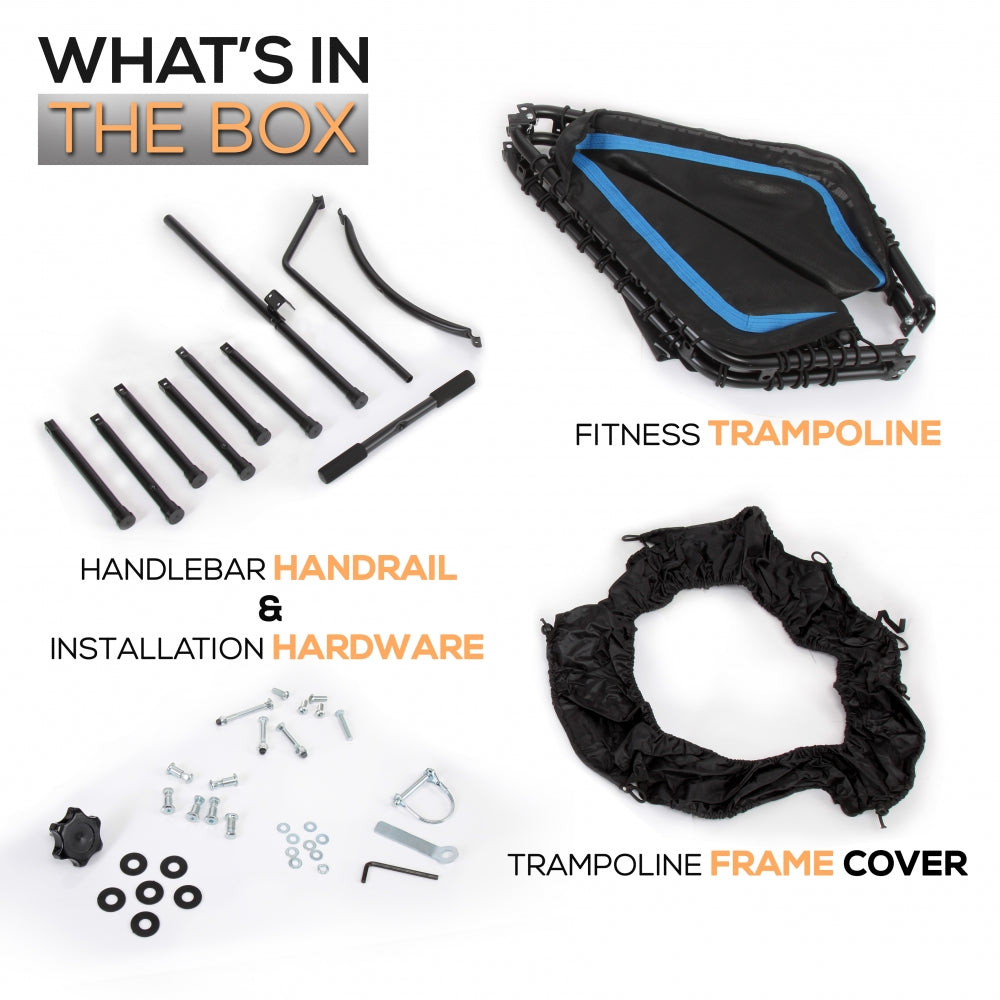 Serenelife Fitness Trampolin 48 Zoll klappbar Haltestange
