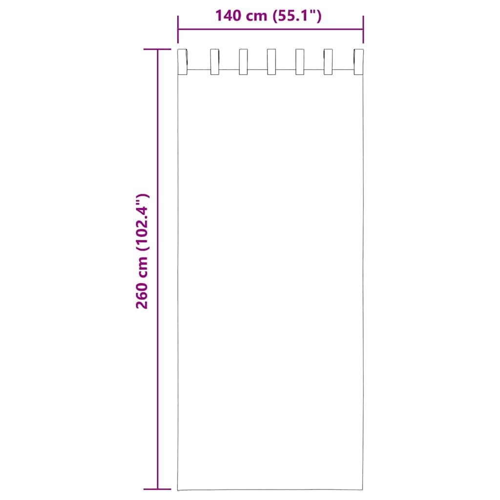 vidaXL Heim & Garten Voile Vorhänge 140x260 cm sandfarbe 2 Stk.