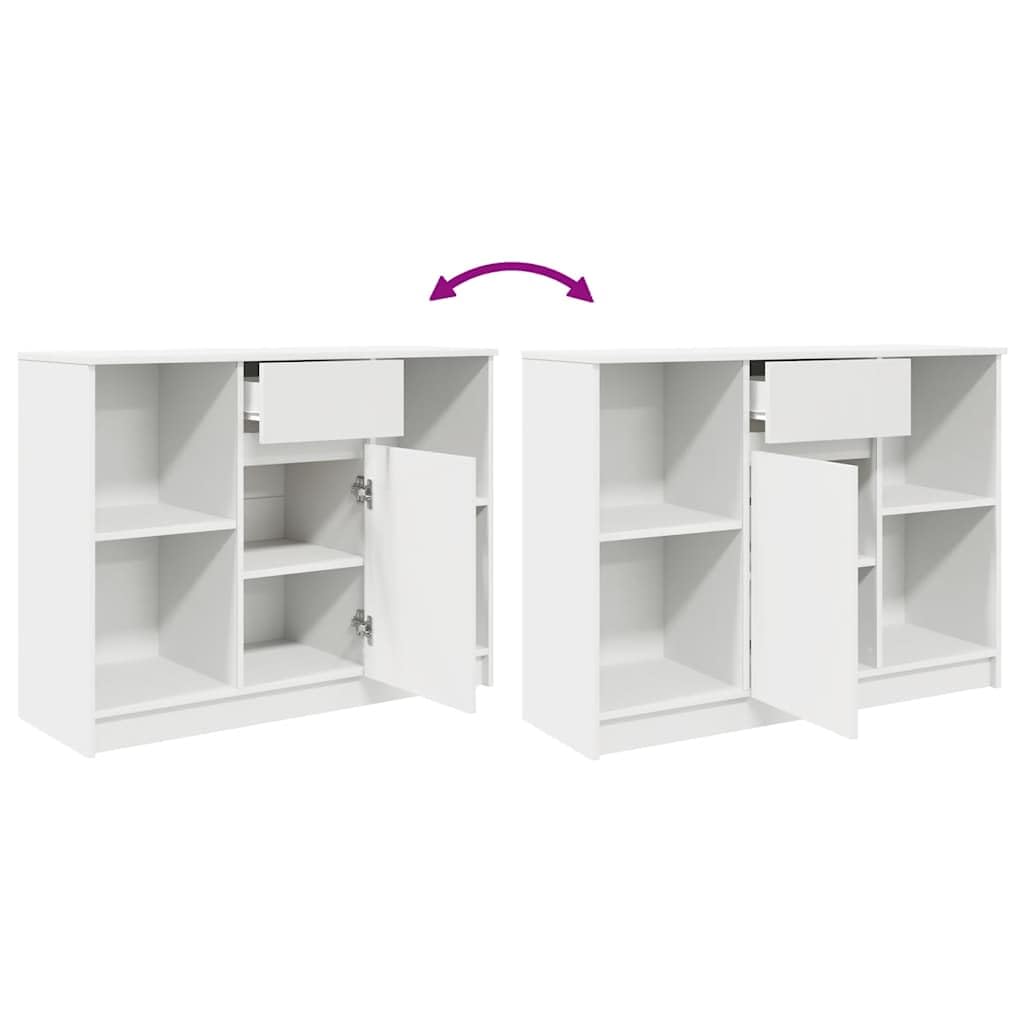 vidaXL Möbel Sideboard Weiß 101x35x76 cm mit Schublade