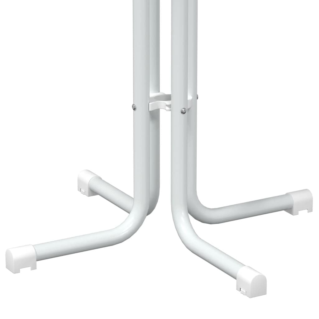 vidaXL Möbel Bartisch Weiß Ø60x110 cm klappbar Stahl