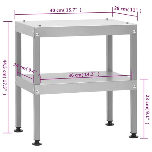 vidaXL Tisch Beistelltisch Verzinkter Stahl 40x28x44,5cm Räucherofen