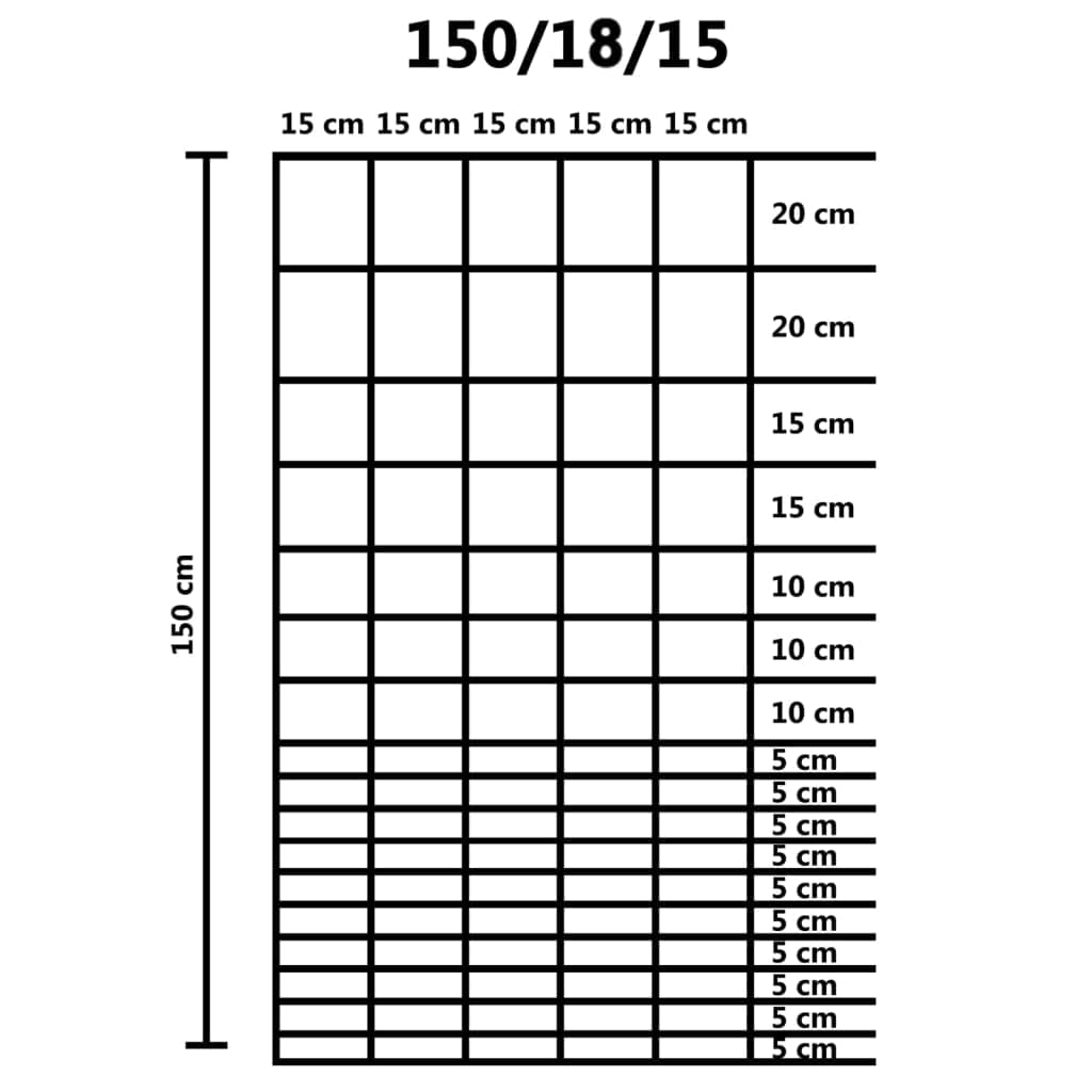 vidaXL Heim & Garten Gartenzaun 50x1,5m Silber Stahl verzinkt