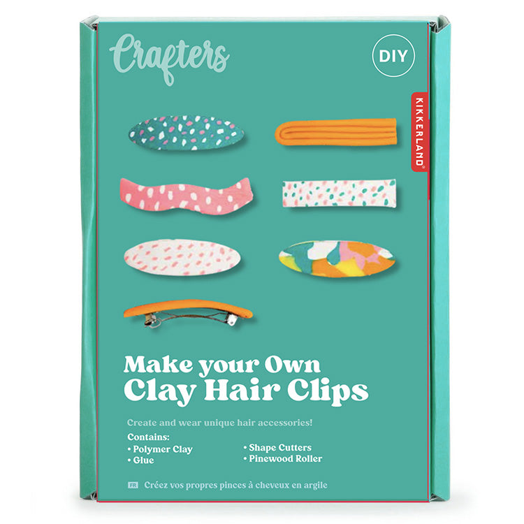 Kikkerland Crafters Haarspangen Bastelset mit Polymer Clay