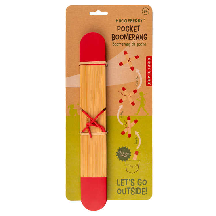 Kikkerland Huckleberry Pocket Bumerang Outdoor Holz