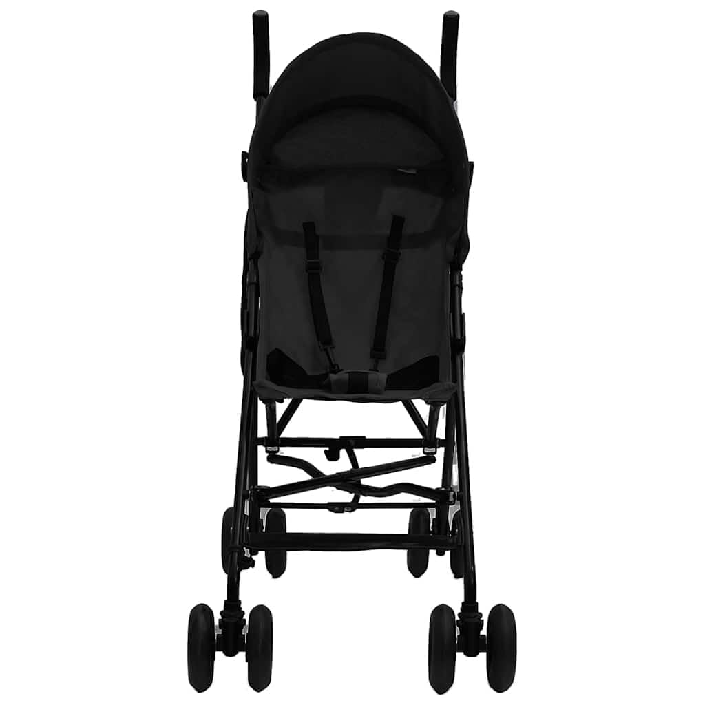 vidaXL Baby & Kleinkind Buggy Kinderwagen Anthrazit faltbar Stahl