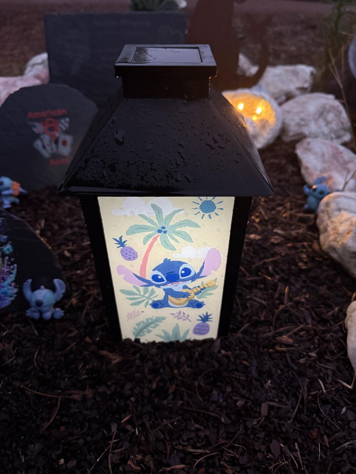 Paladone Disney Stitch Solarlaterne Außen Dämmerungssensor