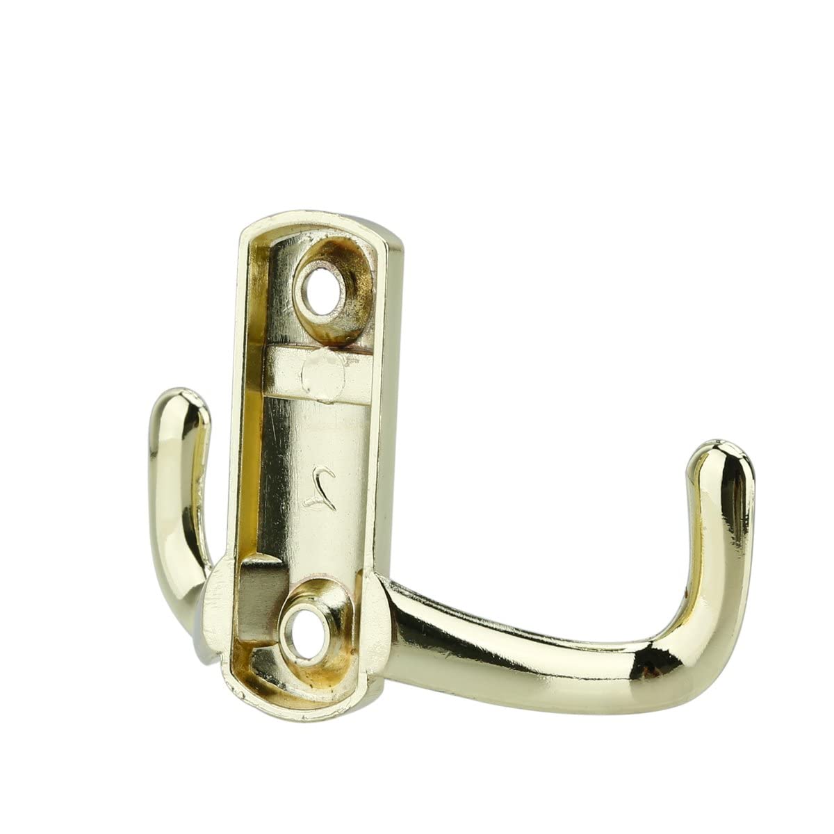 Intirilife Doppel Garderobenhaken Gold Metall 5,5x7,5 cm