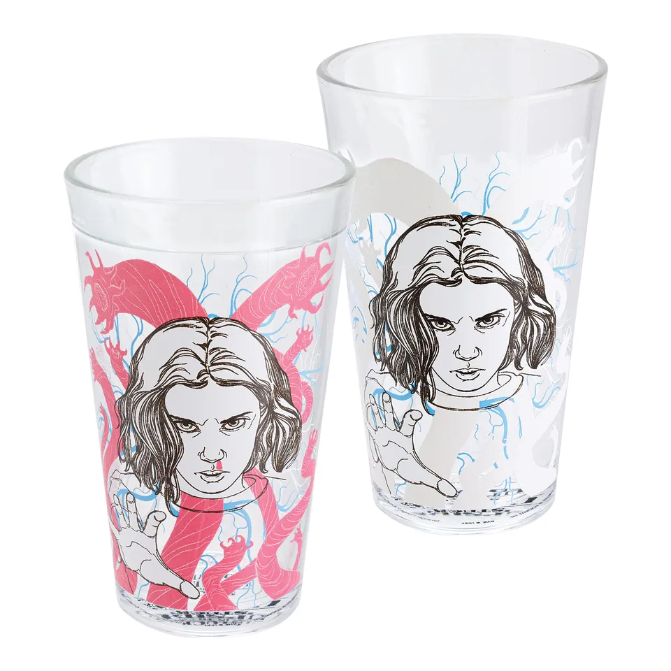 Paladone Drinkware Stranger Things Eleven Trinkglas Farbwechsel 450ml