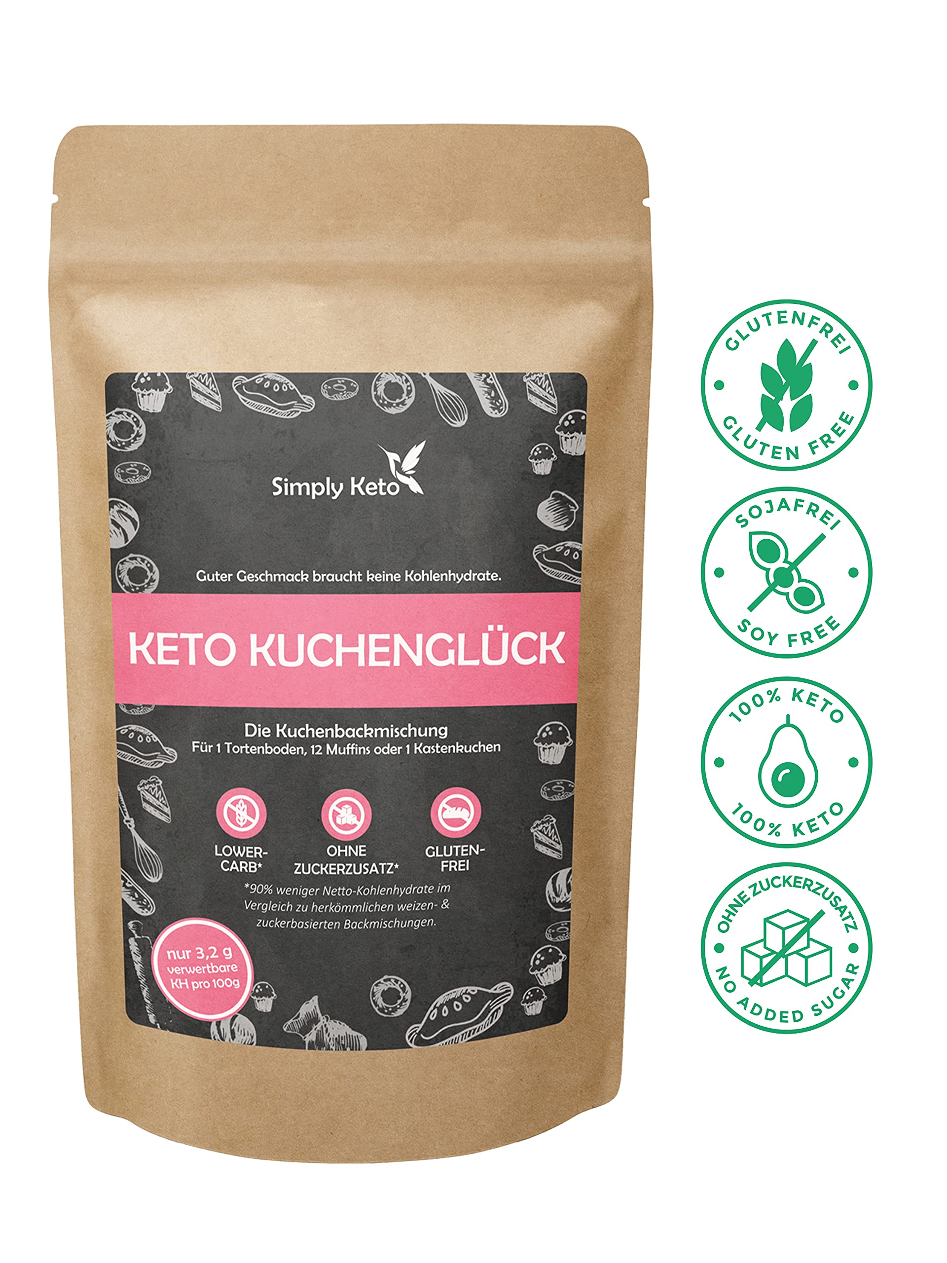 Keto Kuchenglück Kuchen-Backmischung 360 g zuckerfrei
