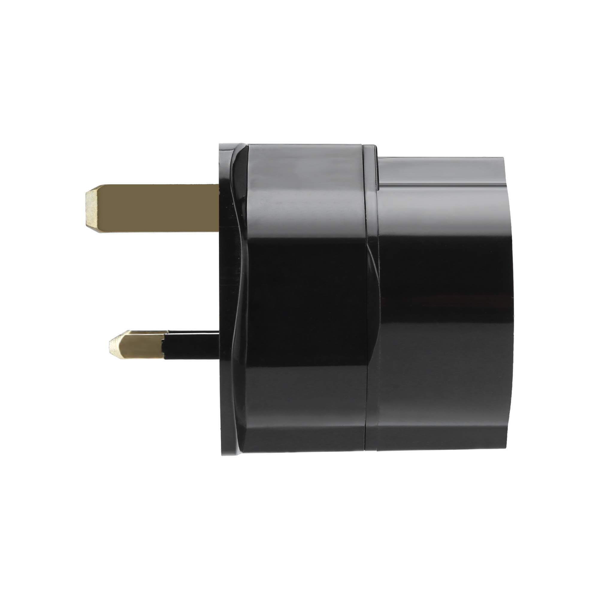 Intirilife Reiseadapter UK auf EU Stecker schwarz 4er Set