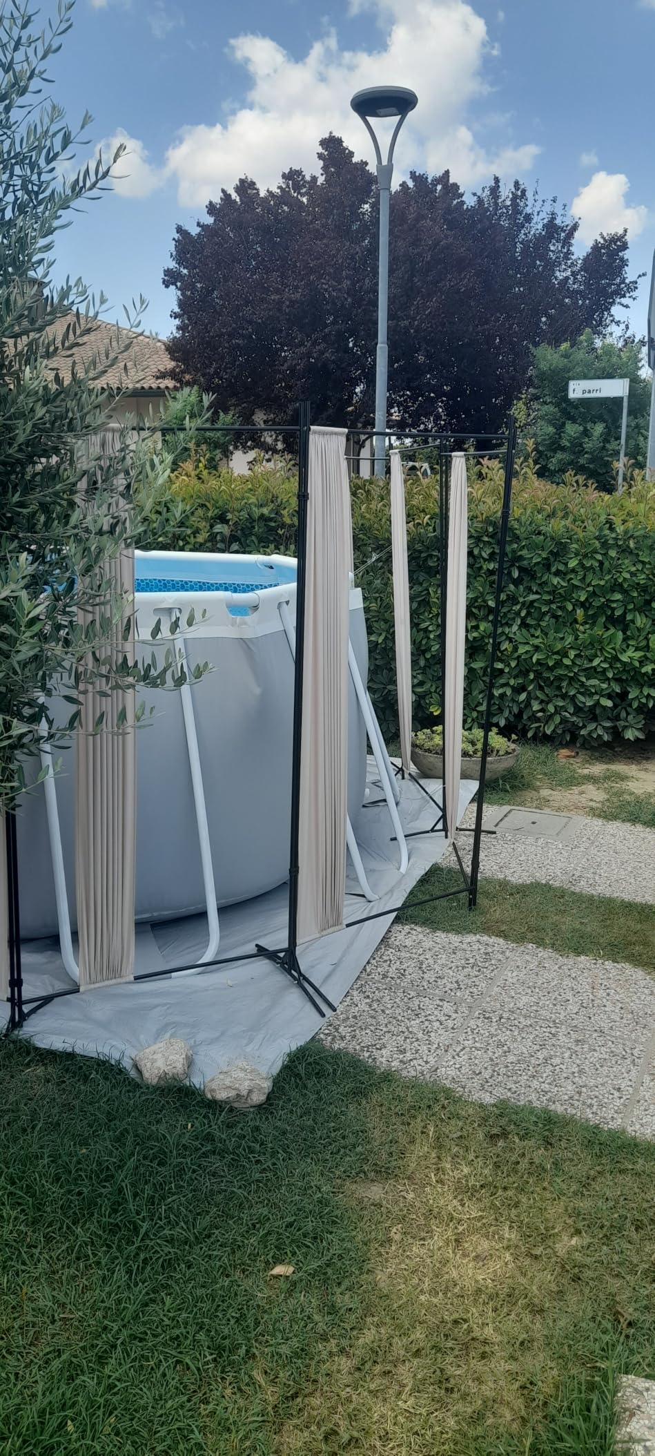 vidaXL Heim & Garten 260x180 Raumteiler Creme 3-teilig faltbar