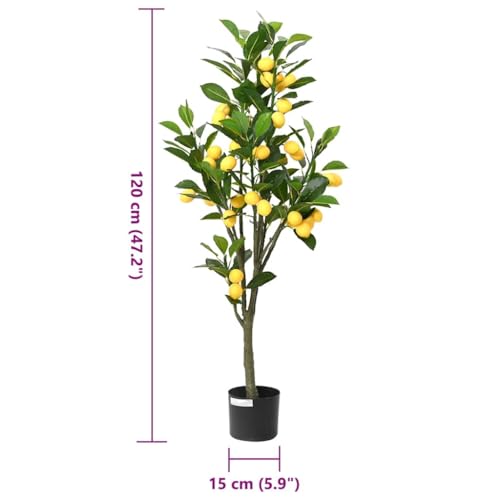 vidaXL Heim & Garten Zitronenbaum Künstlich 120cm Grün