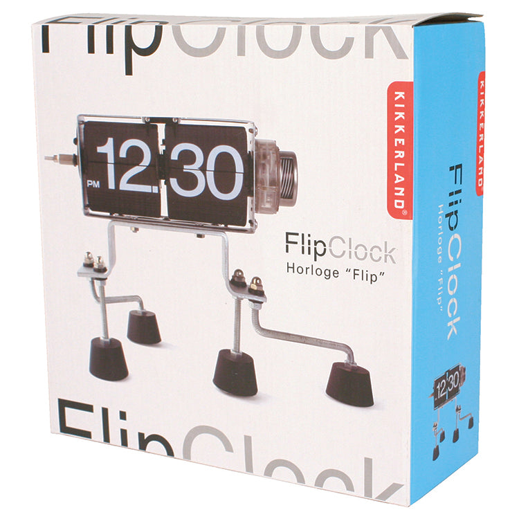 Kikkerland Home Flip Clock Fallblattuhr Stahl