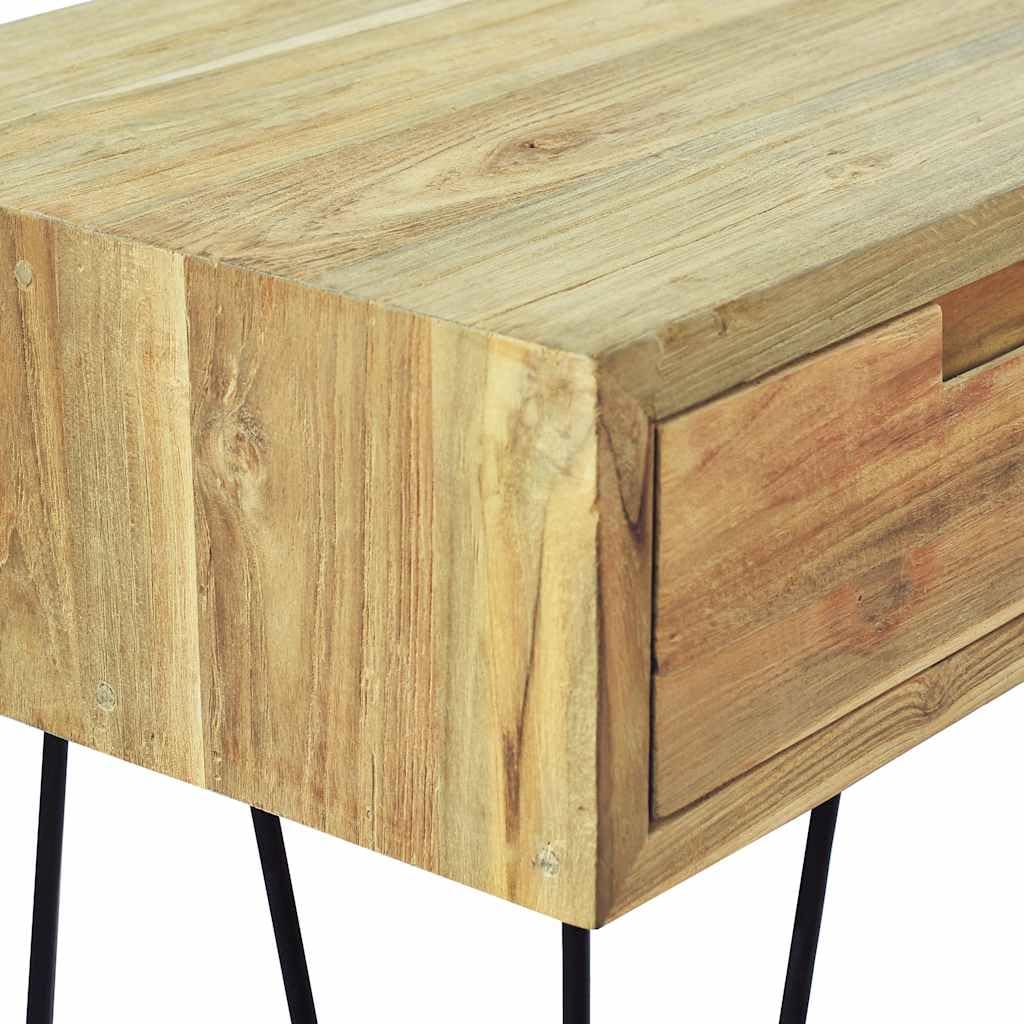 vidaXL Möbel Konsolentisch Teak Massiv 120cm 3 Schubladen