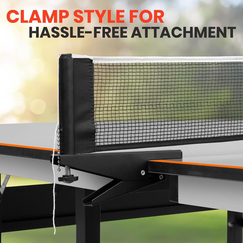 Serenelife Game Tischtennisplatte grau klappbar MDF mit Netz