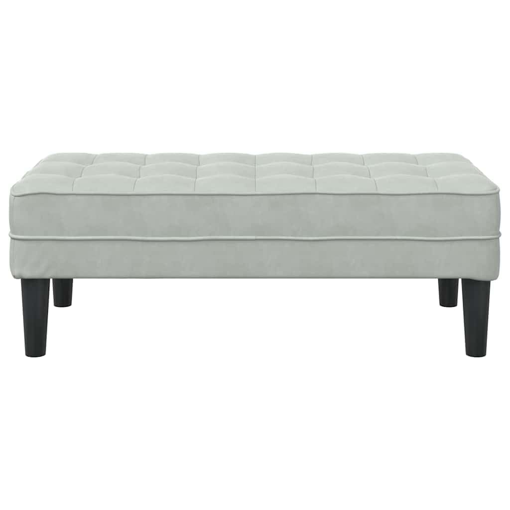vidaXL Bank mit Kissen Hellgrau 113x57x39 cm Samt