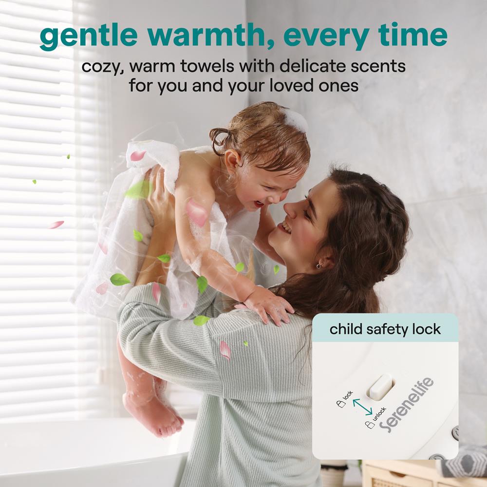 Serenelife Towel Warmers Handtuchwärmer 12L mit Timer Duft