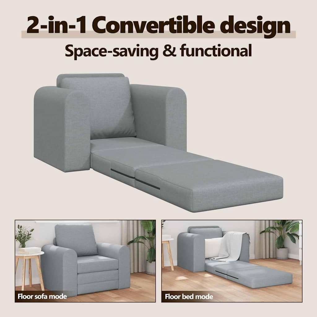 vidaXL Schlafsofa Hellgrau 98x71x83 cm Stoff Klappsofa
