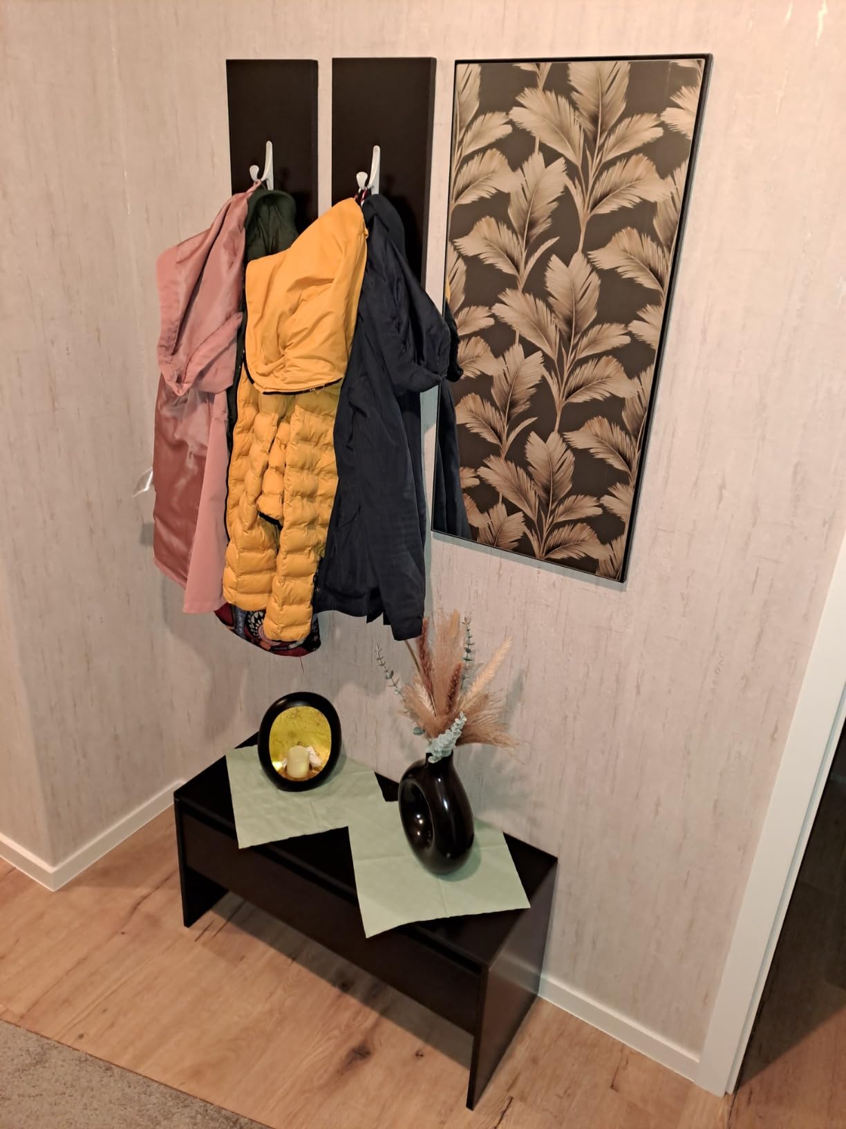 vidaXL Möbel Garderobenset Wandgarderobe Weiß mit Bank Spiegel