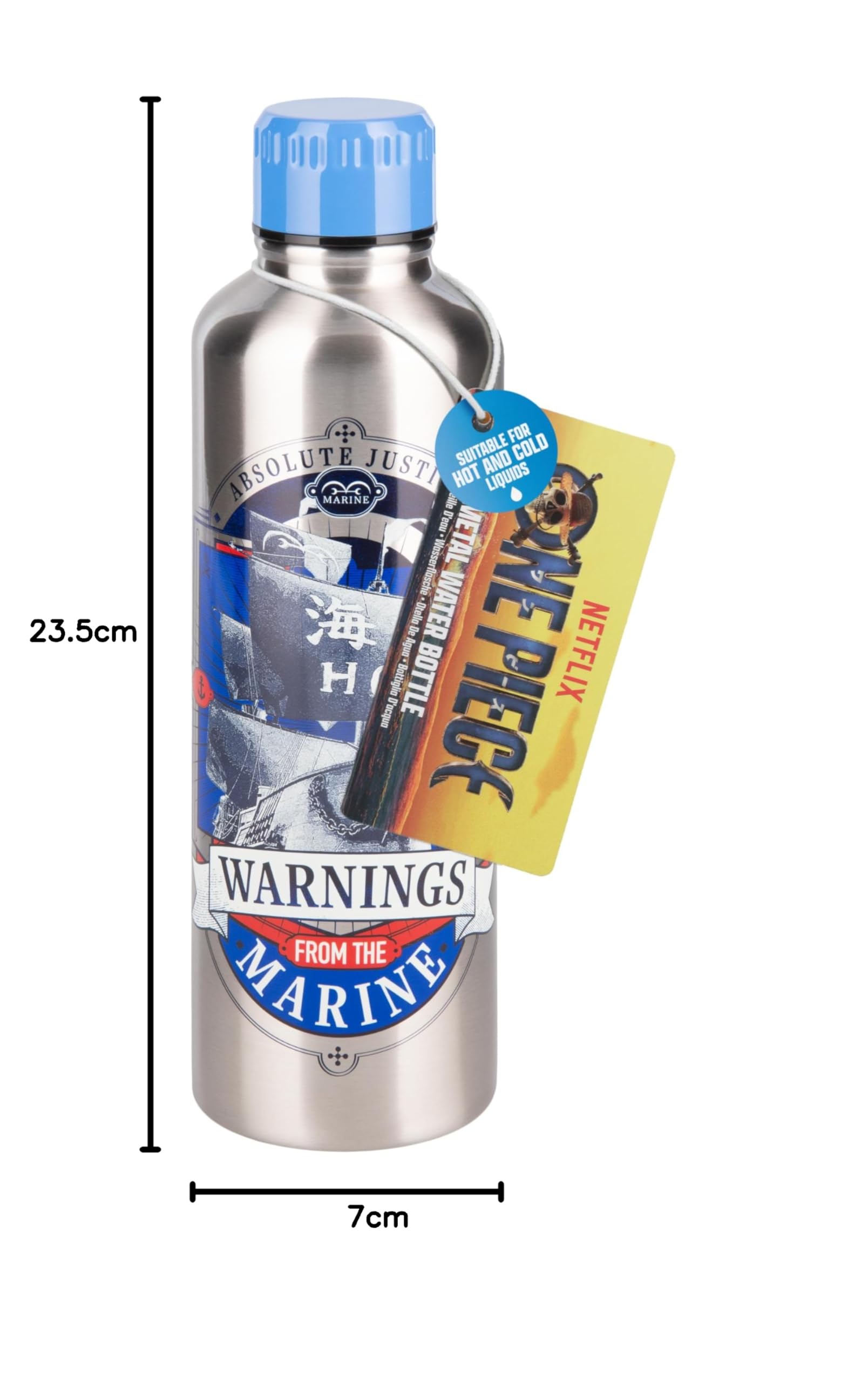Paladone One Piece Marines Trinkflasche 500 ml Edelstahl