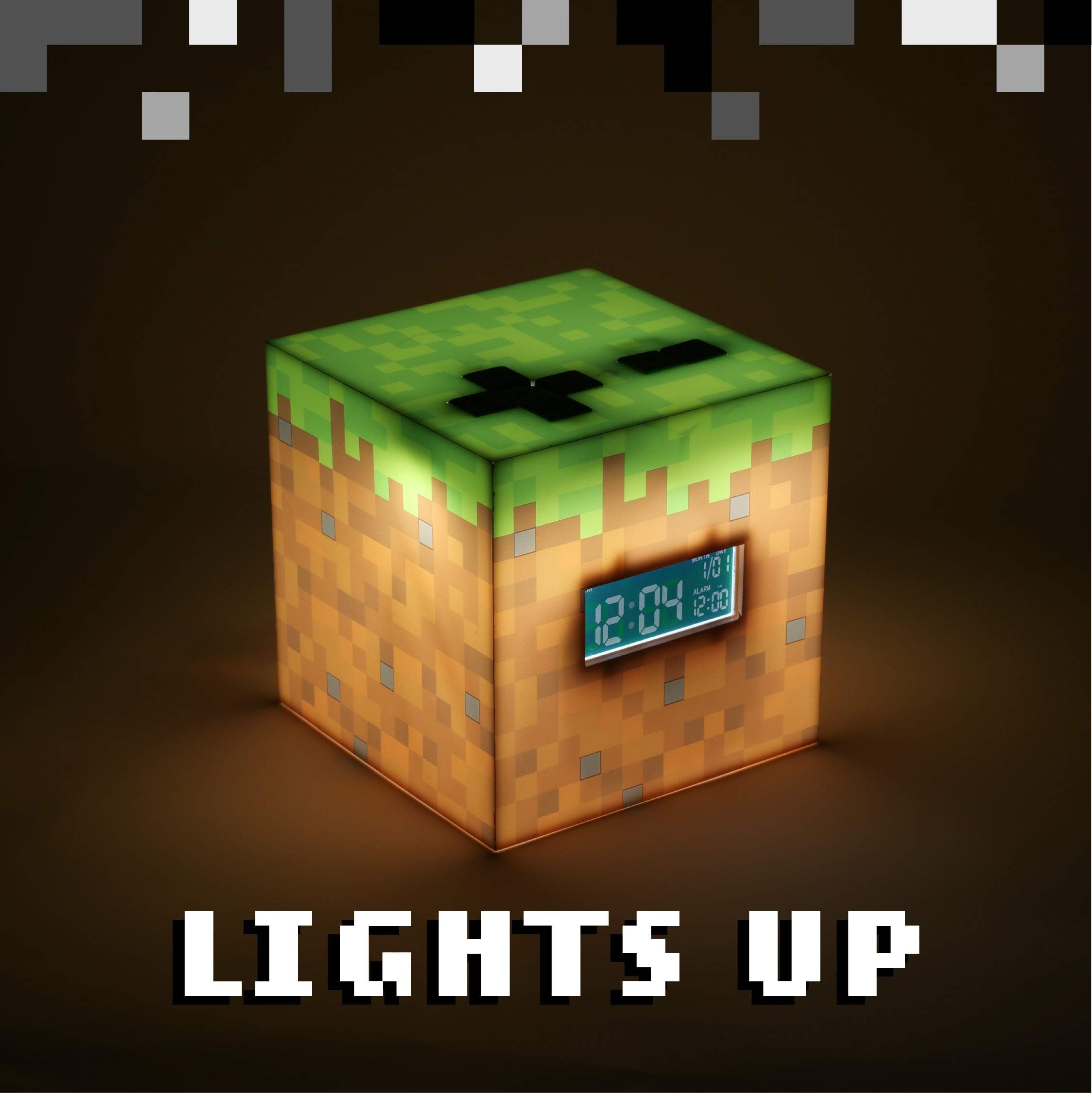 Paladone Lighting Minecraft Grasblock Wecker Digital Leuchte
