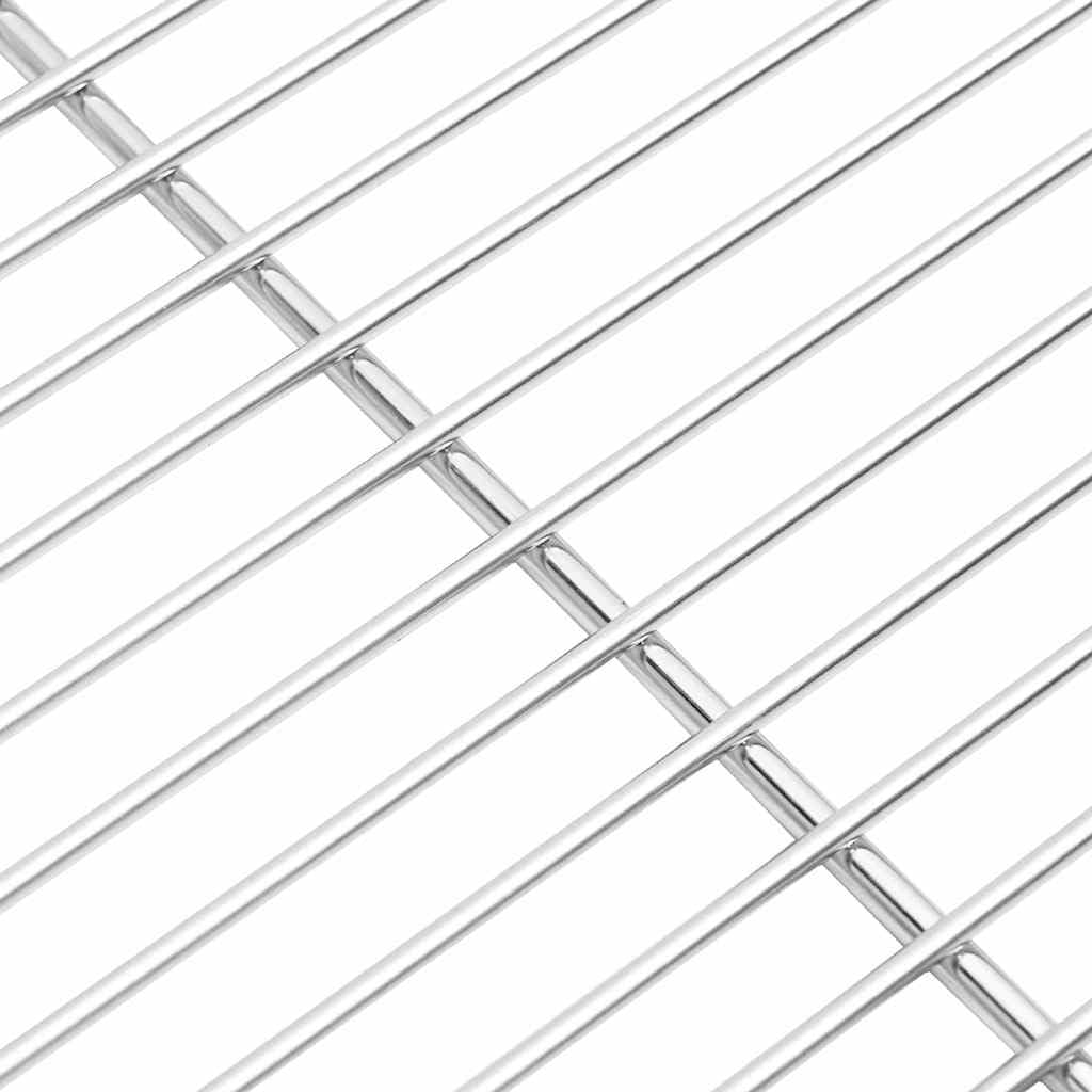 vidaXL Grillrost 40x30 cm Edelstahl Silber rechteckig