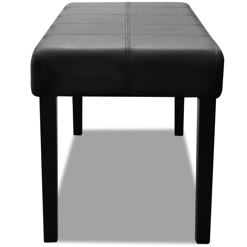 vidaXL Sitzbank Kunstleder Schwarz 106x43x46 cm Flurbank