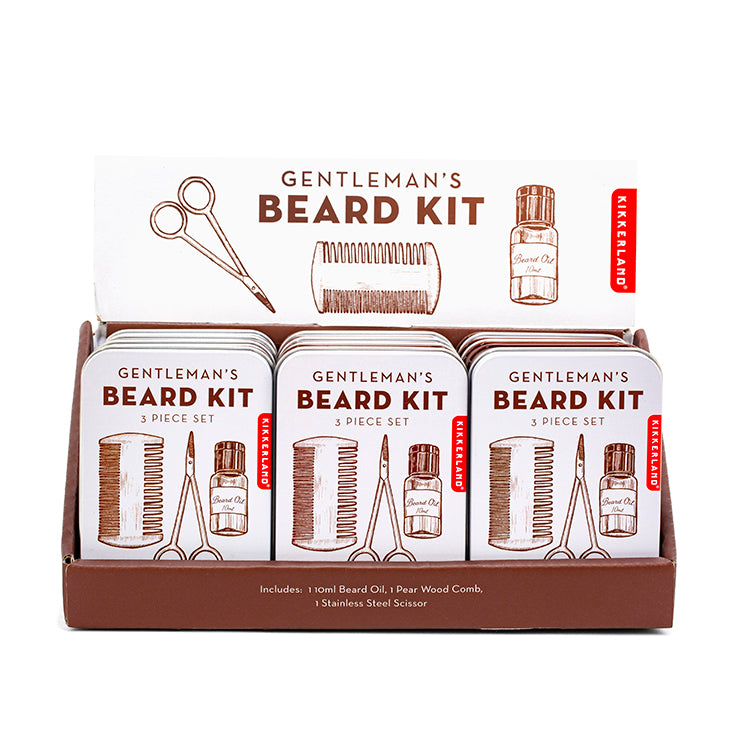Kikkerland Home Gentleman's Beard Tin Bartset Dose