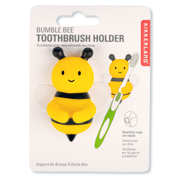 Kikkerland Bumble Bee Zahnbürstenhalter Biene mit Saugnapf