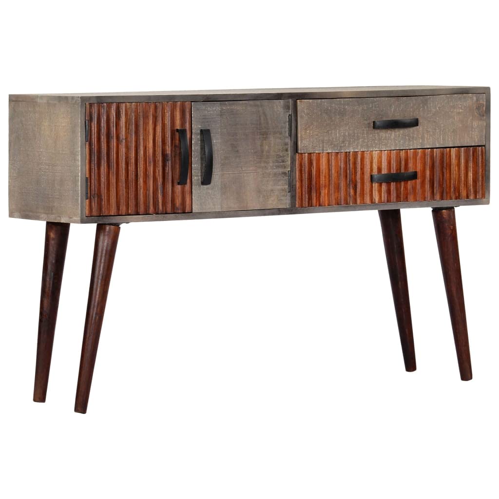 vidaXL Konsolentisch Grau Mangoholz 120x35x75 cm