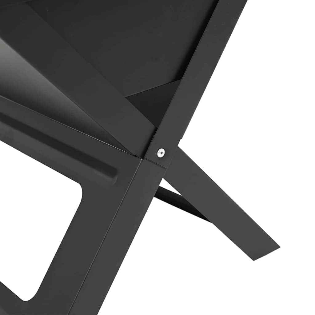 vidaXL Outdoor Grill Schwarz 46x31x31 cm Stahl