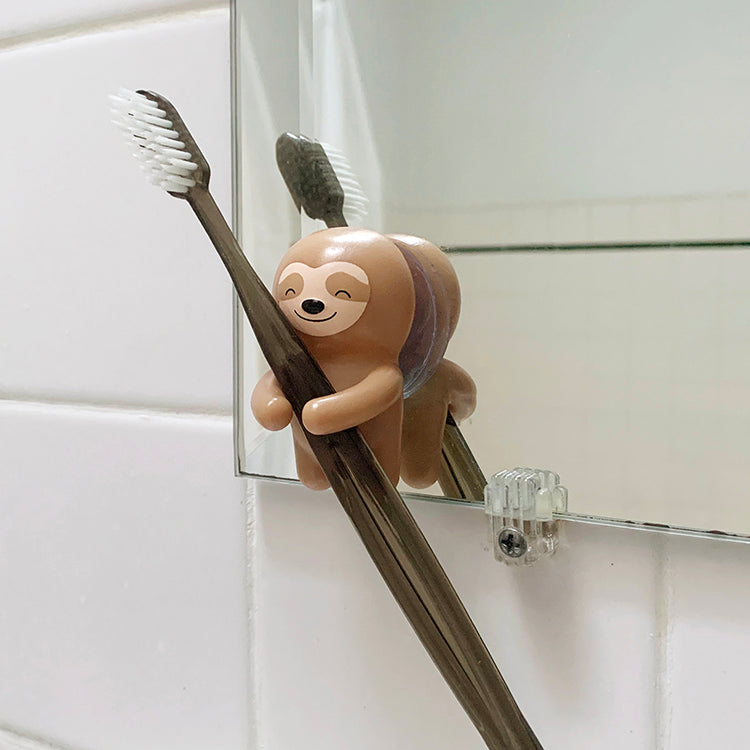 Kikkerland Sloth Zahnbürstenhalter Faultier Saugnapf Bad