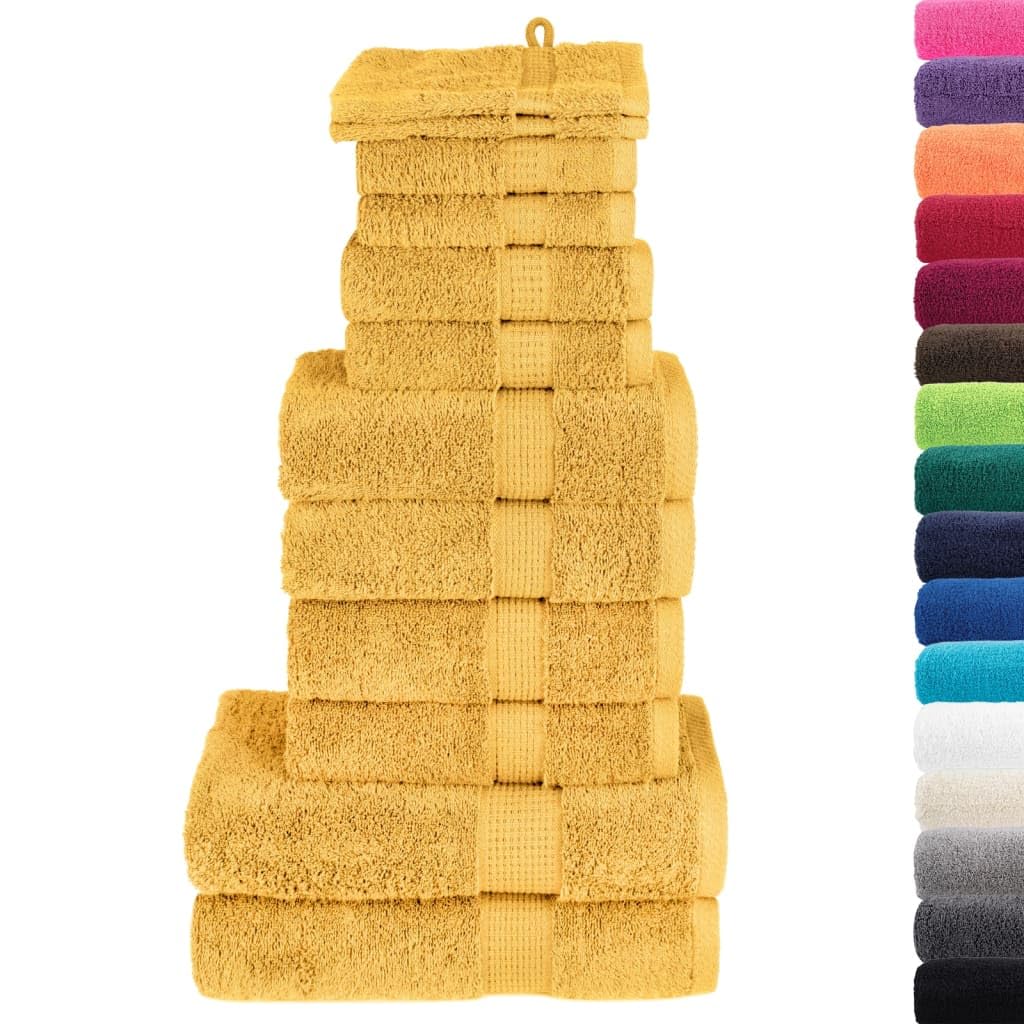 vidaXL SOLUND Handtuch-Set 12-tlg. Creme 600 g/m² Baumwolle