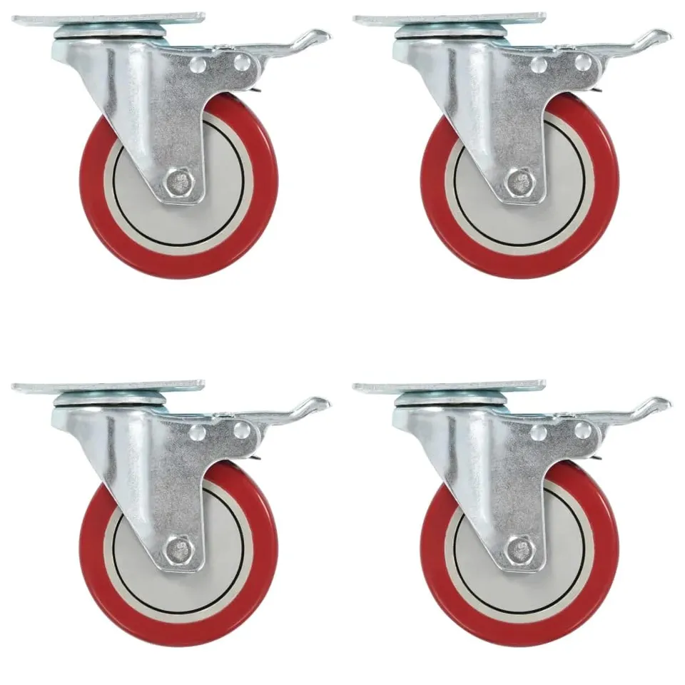 vidaXL Wirtschaft & Industrie Lenkrollen 100 mm 12 Stk. PP Bremse