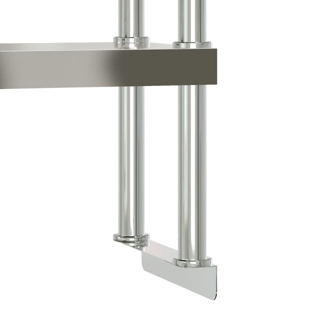 vidaXL Arbeitstisch 110x55x150 Edelstahl mit Rollen